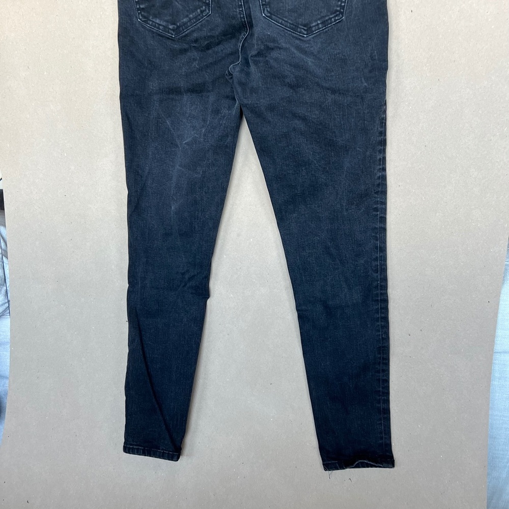 Ann Taylor The Skinny Black Stretch Denim Black Acid Wash Jeans Size 8 - Picture 5 of 12